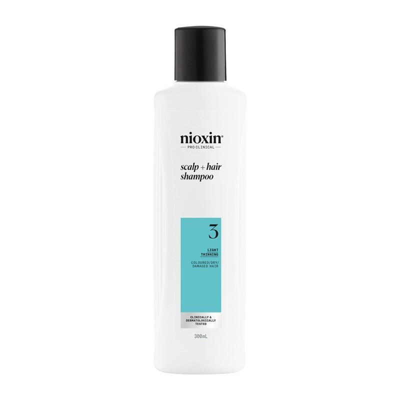 Shampoo Nioxin Sistema 3 300ml - Cabelo Colorido, Afinamento Leve
