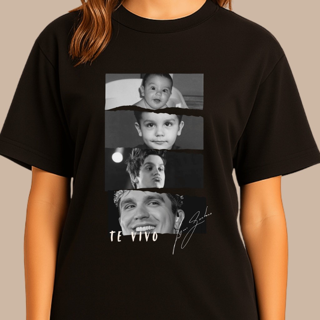 Blusa Camiseta Fã Luan Santana Registro Histórico Fotos DVD 100% Algodão Premium