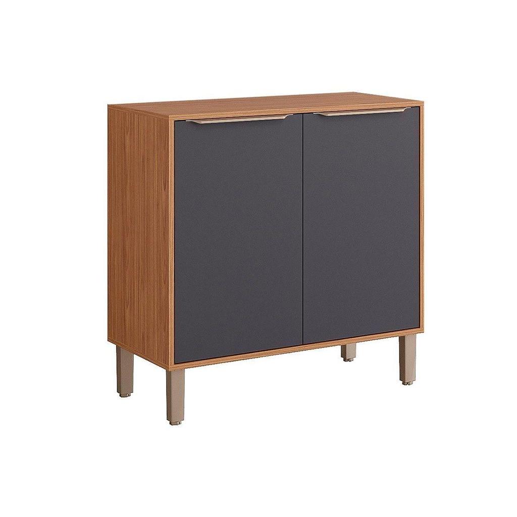 Balcão Cozinha MGM Divina c/2 Portas 80cm Cinamomo/Titanium