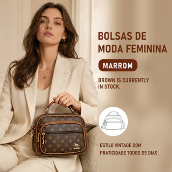 TOMI MITO Bolsa Feminina De Transversal Com Monograma Em Estilo Retrô Bolsa Quadrada Com Estampa Vintage TM9185