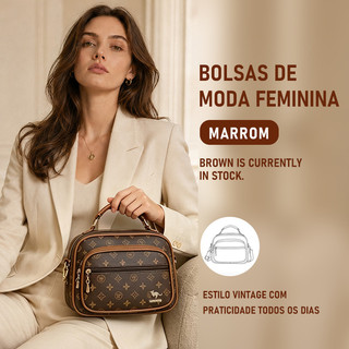 TOMI MITO Bolsa Feminina De Transversal Com Monograma Em Estilo Retrô Bolsa Quadrada Com …
