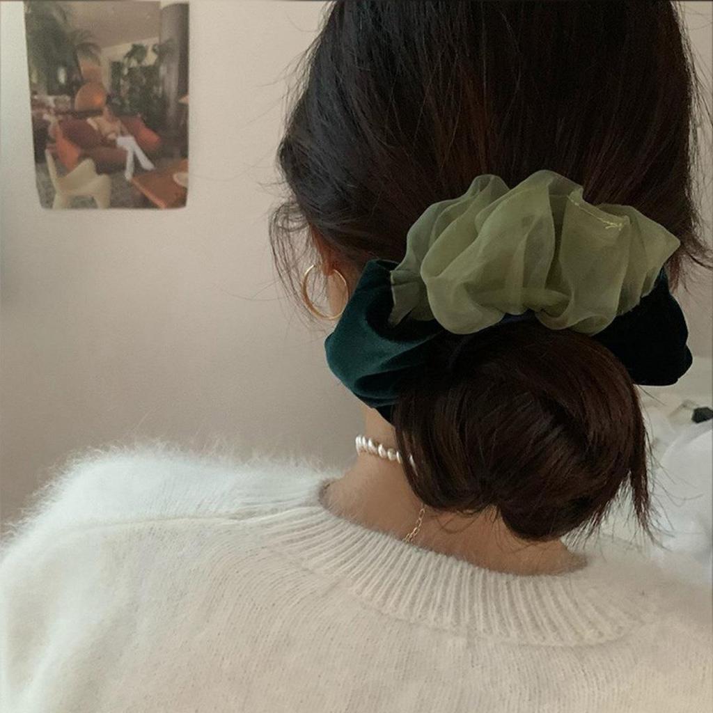 Super fada ~ anel de cabelo cocar alta elástica laço de cabelo corda de cabelo acessórios de cabeça traseira coca