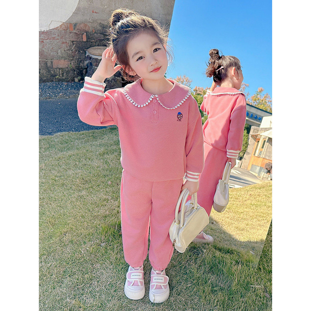 Meninas primavera terno 2026 novo estilo influenciador bebê menina moda roupas infantis primavera outono roupas infantis
