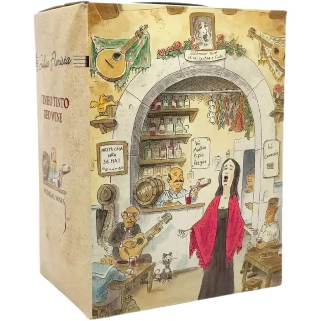 Vinho Português Tinto Meio Seco Julia Florista Bag 5 Litros