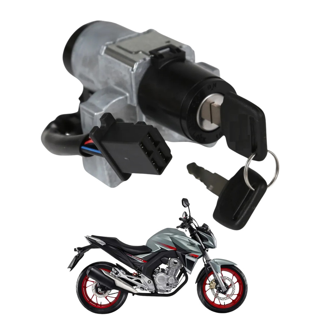Chave De Ignicao Contato Original Moto Honda Cb 250f Twister e Twister Abs De 2016 2017 2018 Miolo Spec Com 2 Chaves