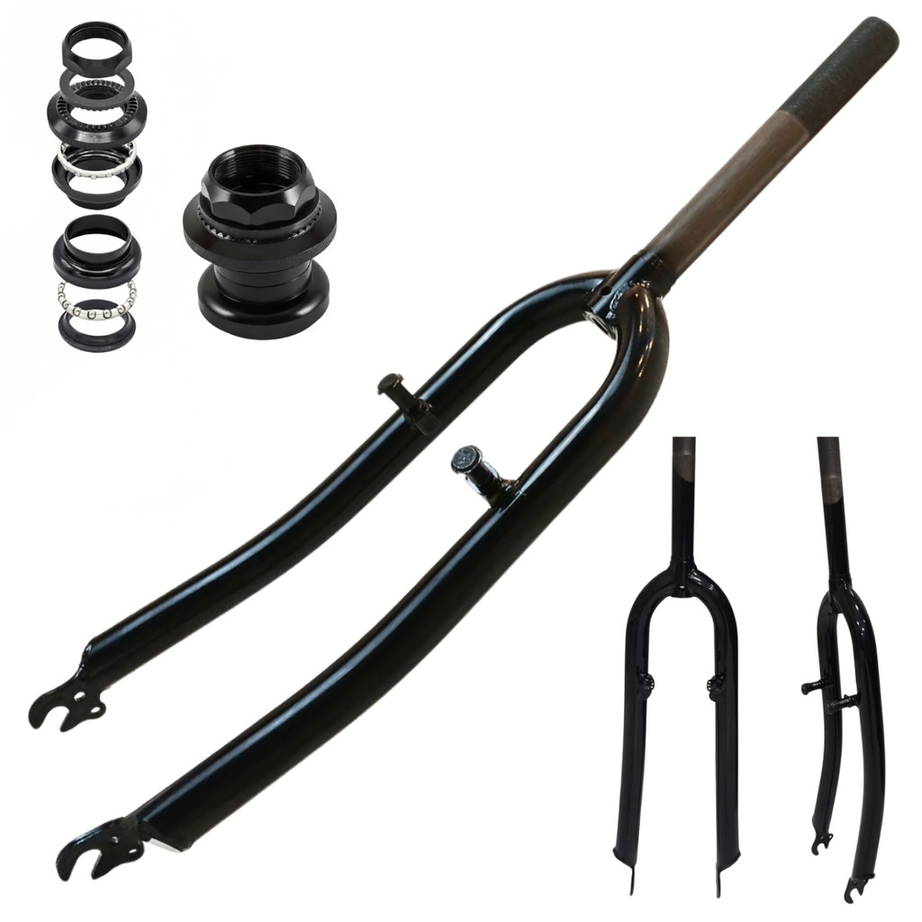 Garfo Sundown Aro 26 com Movimento Caixa de Direção C/Travas 21.1mm Bicicleta Mtb Comp Freio V-brake Preto Bike