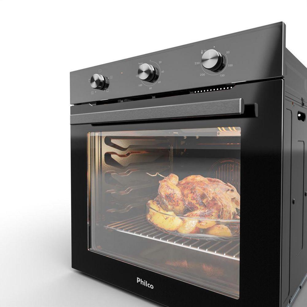 Forno Elétrico de Embutir Philco PFE85 86L 2800W Vidro Duplo Preto 220V — imagem 2 de 2