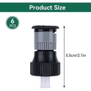 6PCS Lawn Sprinkler Garden Sprinkler, 360° Rotating Buried Spray Nozzle Large Area Coverage Automatic Lawn Sprinkler Hea
