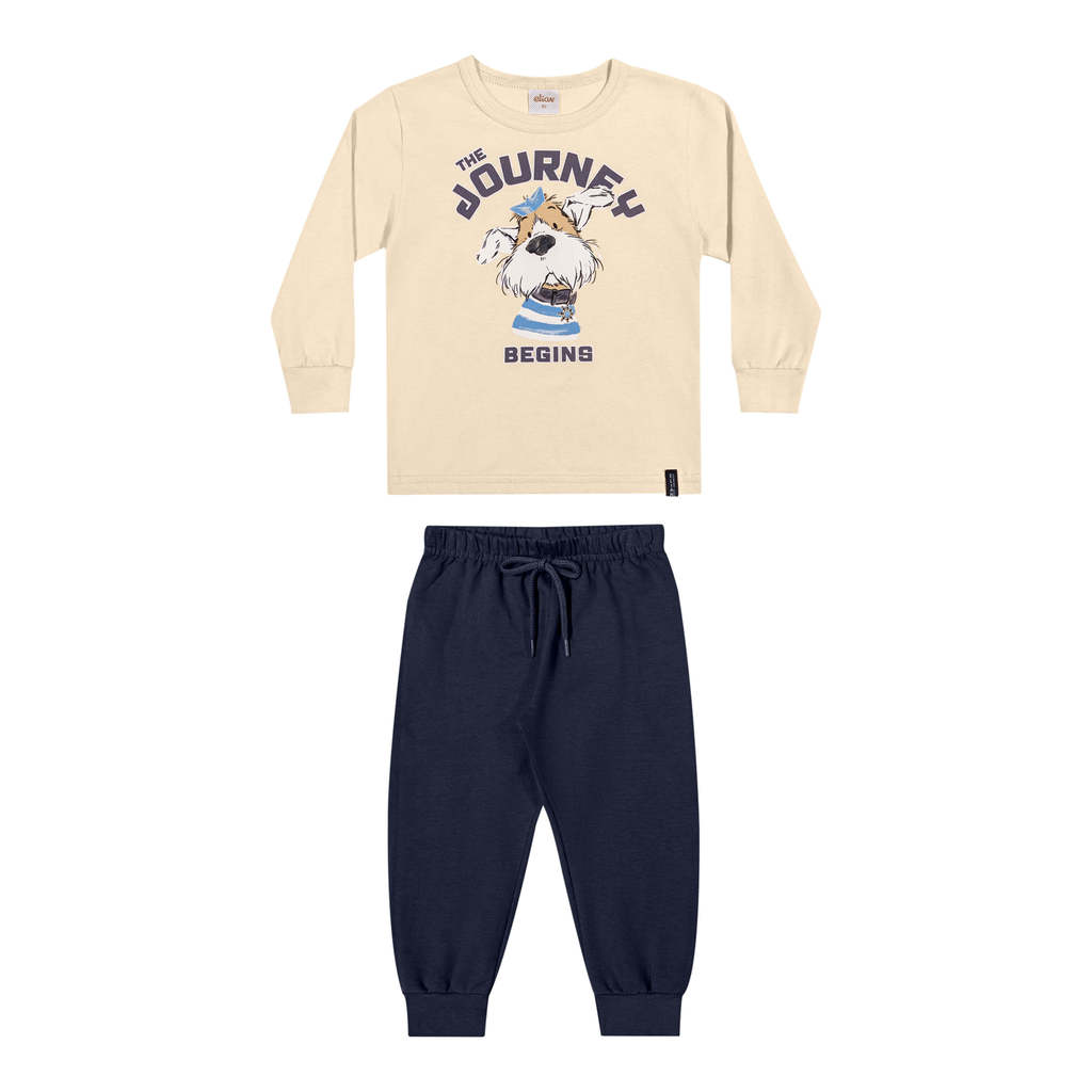 Conjunto Longo Infantil Menino Journey Elian Bege
