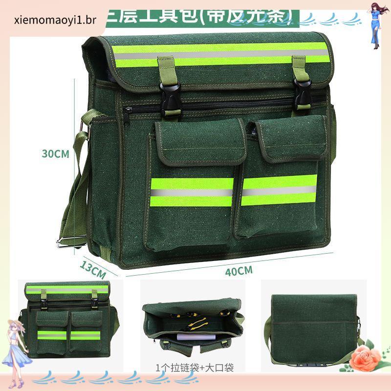 Bolsa dupla Extra grossa para eletricista, bolsa de ferramentas de ombro para ferramentas de eletricidade de água, bolsa