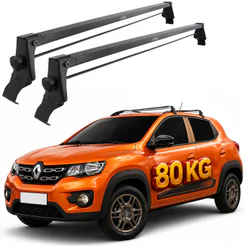 Rack De Teto Para Kwid 2017 Á 2025 4 Portas Bagageiro Vhip Preto