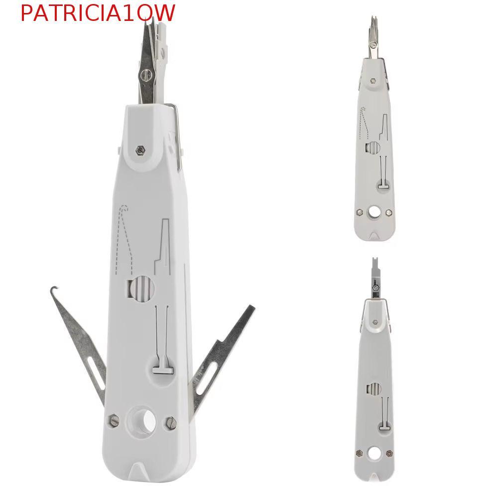 Kit De Ferramentas De Rede PATRICIA1OW , Ferramenta De Perfuração Krone Com Cabo Ergonômico De Fio Cinza Original