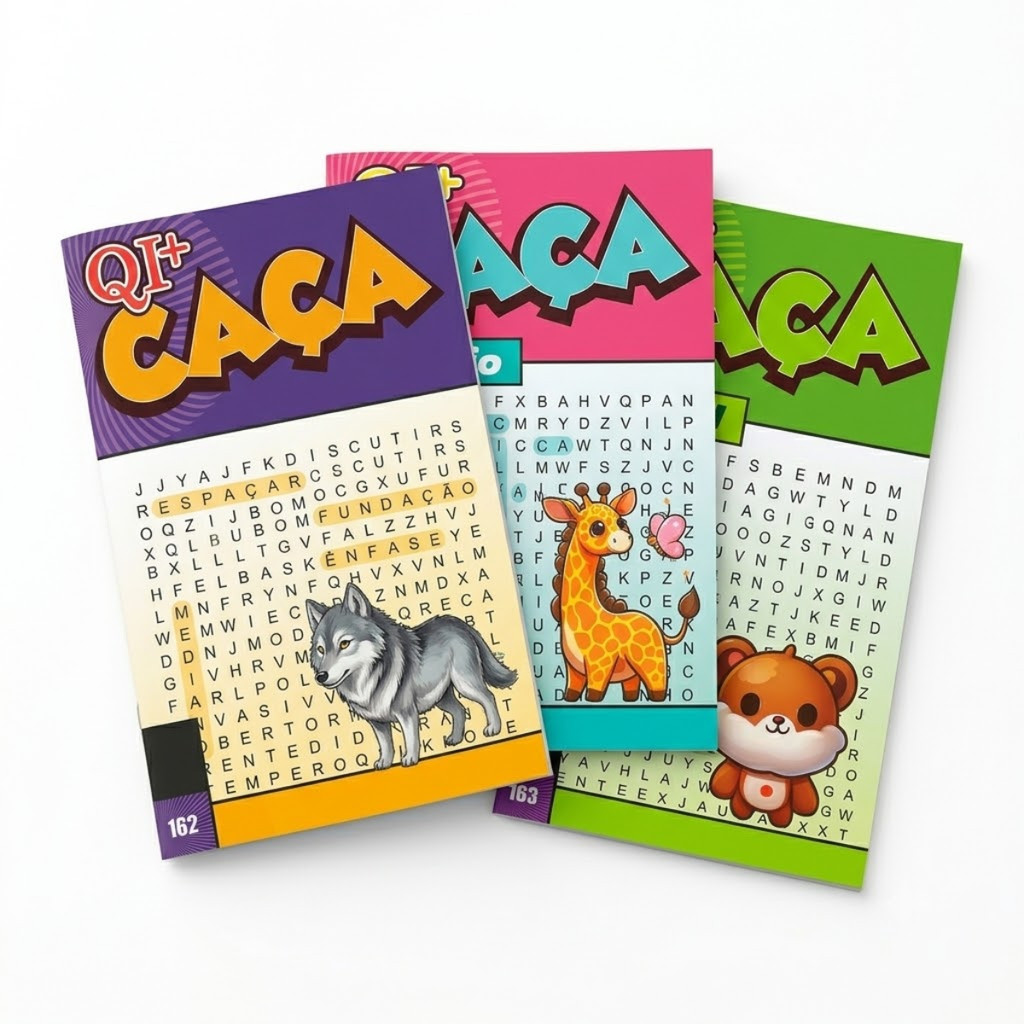 Kit 10 Caça Palavras Letra Maior Fácil De Ler Revista De Palavras Cruzadas Estimular Memória Concentração Antiestresse