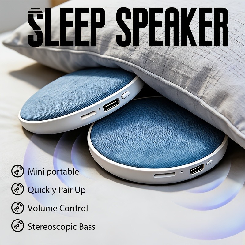 Fone de ouvido para dormir com alto-falante de travesseiro, condução óssea sob o travesseiro, sem fio, suporte para