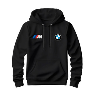 Moletom Masculino Canguru Premium Blusa de Frio Estampado BMW Carro Luxo Casaco Algodão
