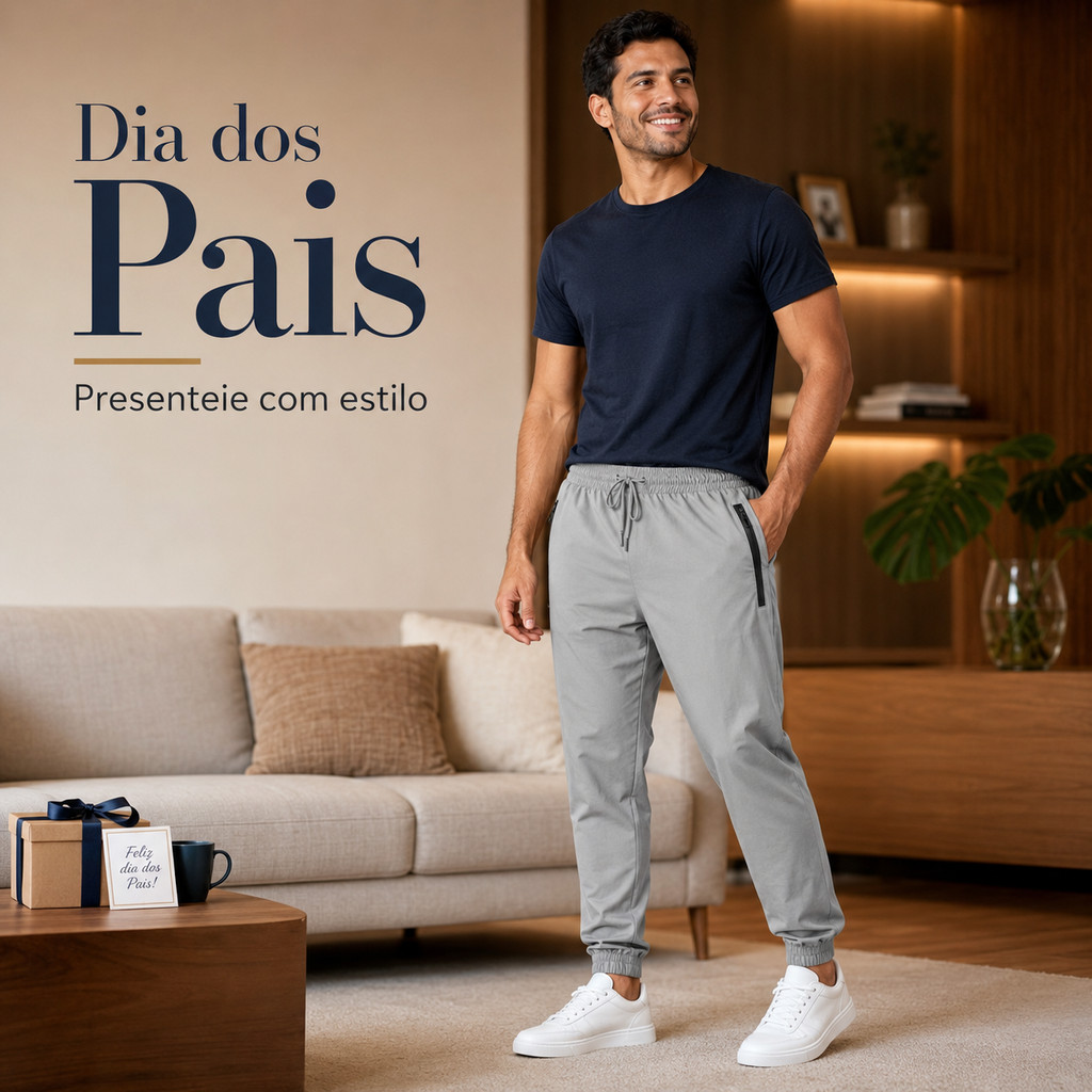 Calça Masculina Jogger Com Elastano Academia Esportiva Fitness Slim Dry Fit Leve Praticar Esportes