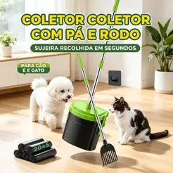 Newpet Pegador de fezes portátil para cães com sacos de lixo, coletor de fezes para animais com 100 sacos de lixo