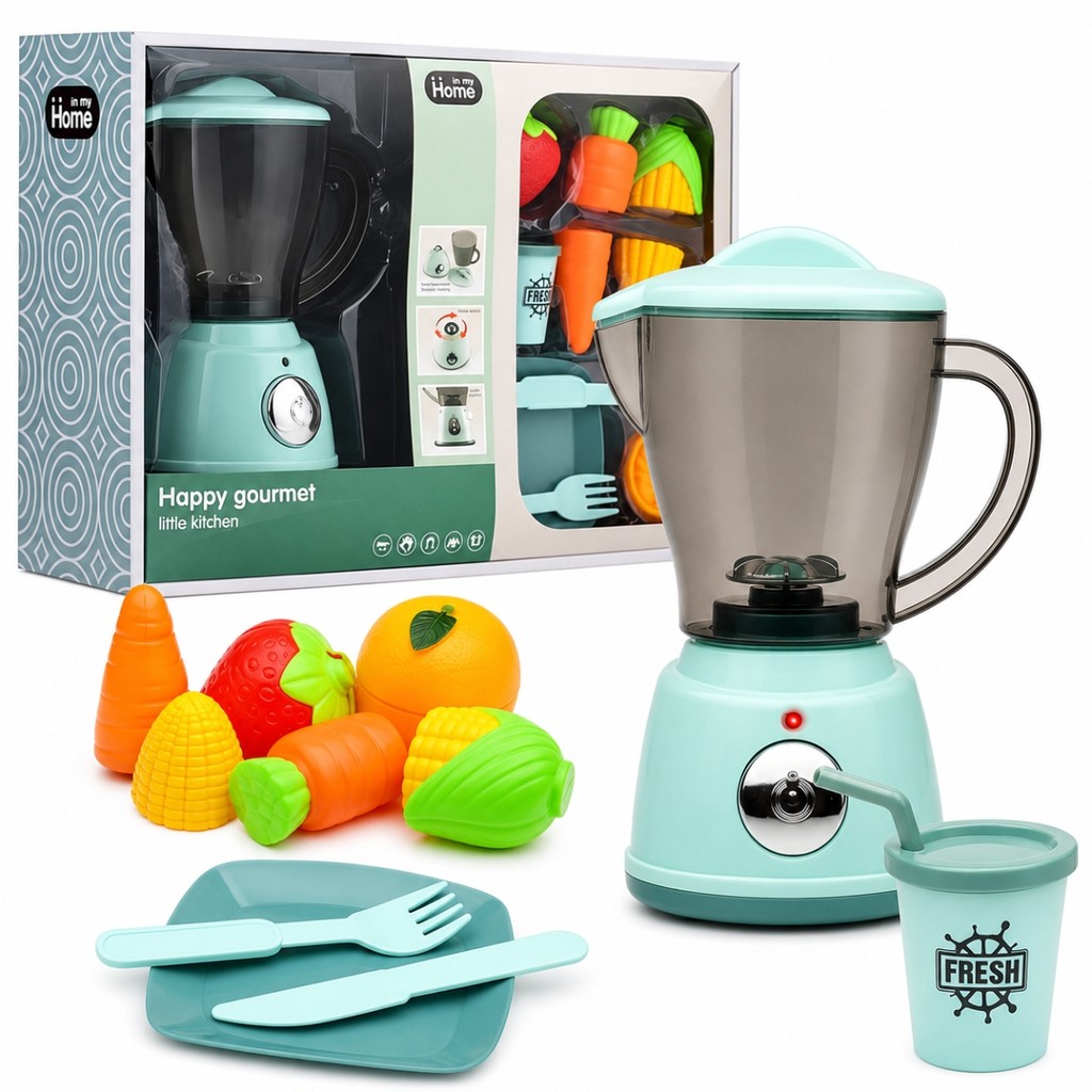 Liquidificador Brinquedo Infantil Interativo Helice Gira Luz Acessórios Castela