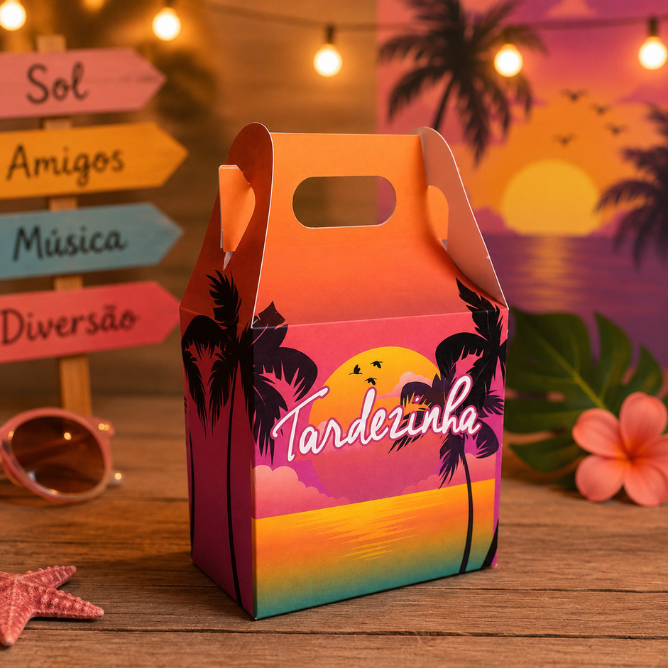 Kit 10/20/30 Maletas Tardezinha - Caixinhas Lembrancinha Aniversário Infantil (Pegue e Monte)