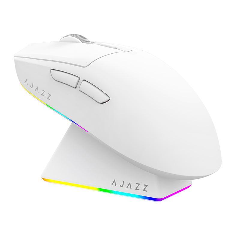 Mouse Gamer Ajazz AJ139 V2 MC, 12000DPI, 6 Botoes, Tri-Mode, Branco, AJ139V2-MC-WH
