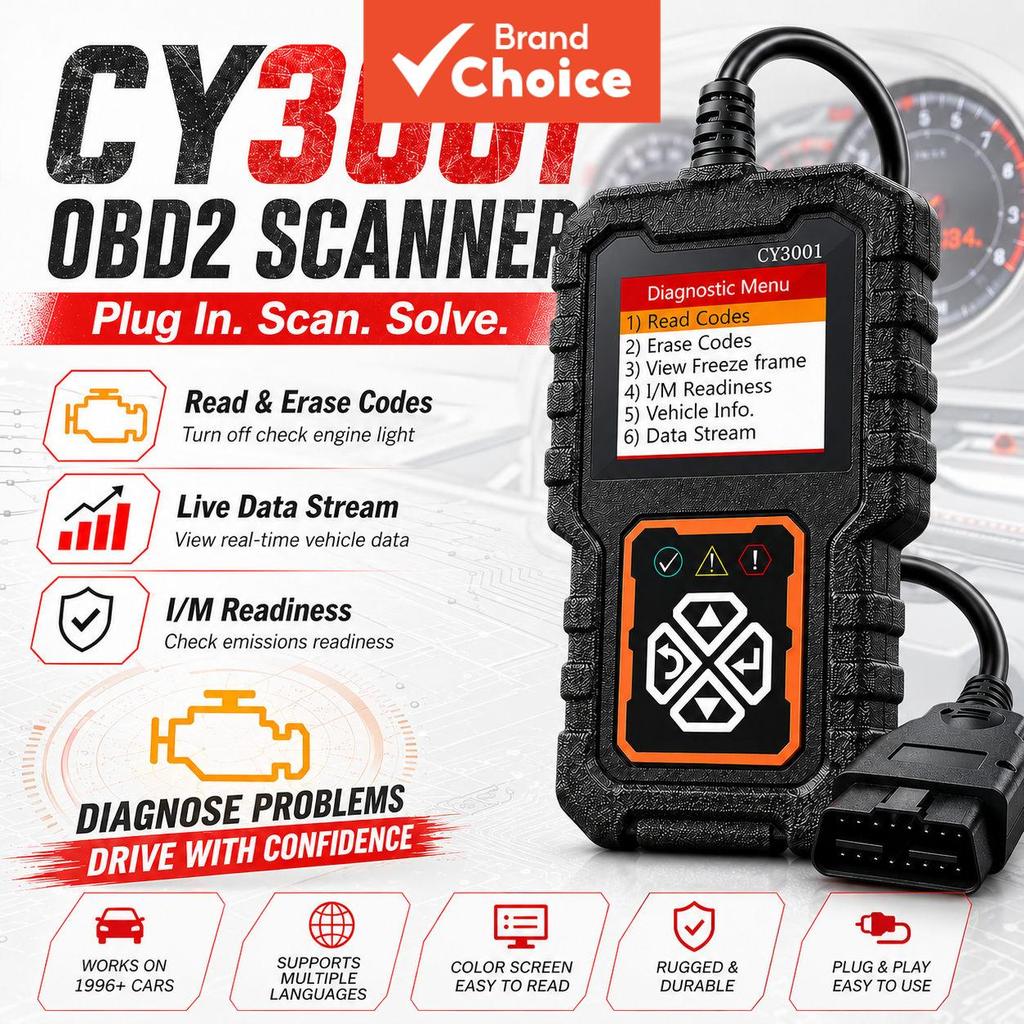  Scanner de Códigos OBD2 para Carro, Leitor de Códigos de Diagnóstico, Apagador de Códigos de Falha do Motor, Teste de