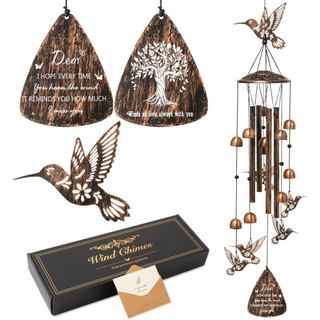 Sinos de Vento de Beija-Flor para Exterior, Sinos de Vento de Metal, Presentes de Beija-Flor para Mulheres/Homens, Prese