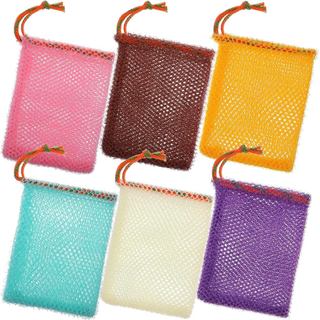 6 Peças de Sacos de Rede para Sabonetes em Barra, Saco Esfoliante para Sabonetes, Sacos de Rede de Nylon de 5,5 x 3,5 Po