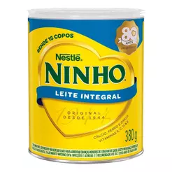 Leite Em Pó Ninho Integral Lata 380g - Embalagem com 24 Unidades
