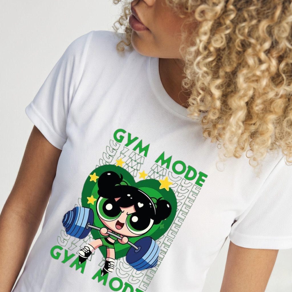 Camiseta Feminina Meninas Super Poderosas 100% Algodão Docinho Lindinha Florzinha Academia Crossfit Treino