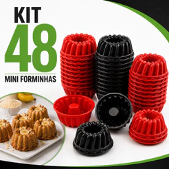 Mini Forminhas de Silicone para Bolinha de Criança Mini Cupcake Bolo Pudim Muffin Air Fryer Forno