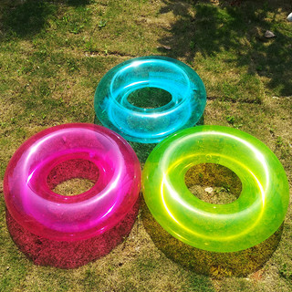 Anel de natação adulto água inflável Donuts engrossados homens mulheres gordura com alças pode sentar-se transparente Li