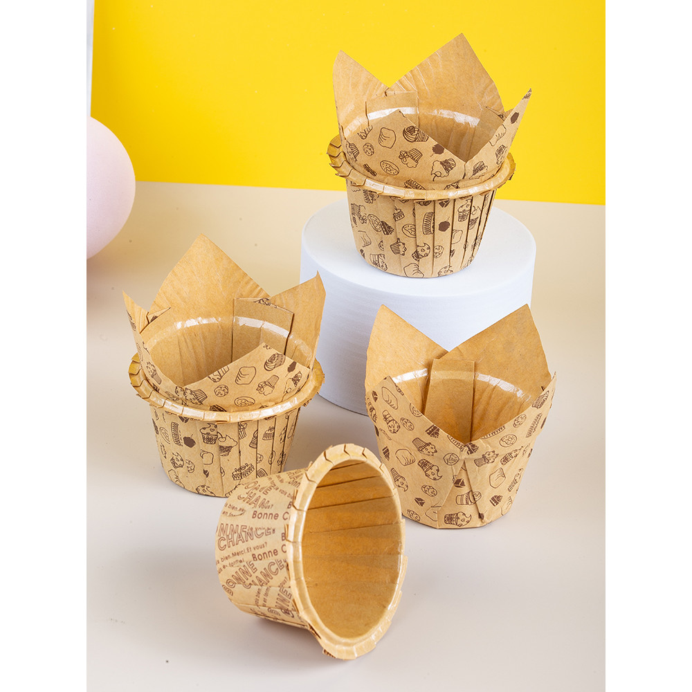 Tulipa cupcake papel cupcake suporte de papel inglês Muffin copo chama cupcake copo sujo decoração do agregado familiar 
