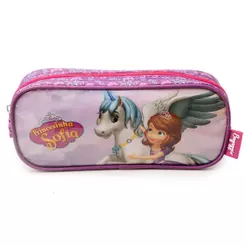 Estojo Escolar Feminino Princesinha Sofia Lilás