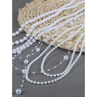 Buquê de corrente de pérola decoração Floral corrente de plástico pérola buquê enfeite acessórios de decoração arco péro
