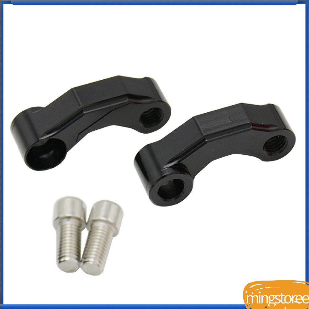 Mingstoree.br Adaptador de extensão riser para espelhos de motocicleta, 1 par de suporte de montagem de espelho de liga