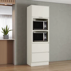 Torre Quente 2 Fornos 1 Portas Basculante 2 Gavetas 71,5Cm 100% Mdf Fineze Henn