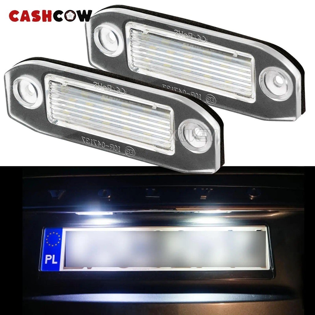 CASHCOW Branco Frio Completo LED Luz Da Placa De Licença Para Volvo S80 XC90 S40 V60 XC60 S60 C70 XC70 V70 Lâmpada Ident