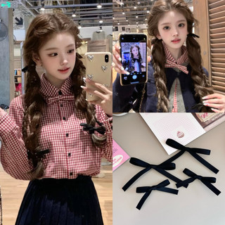 Menina grupo estilo preto arco Duckbill clipe duplo rabo de cavalo acessórios para o cabelo conjunto combinação Hairpin 