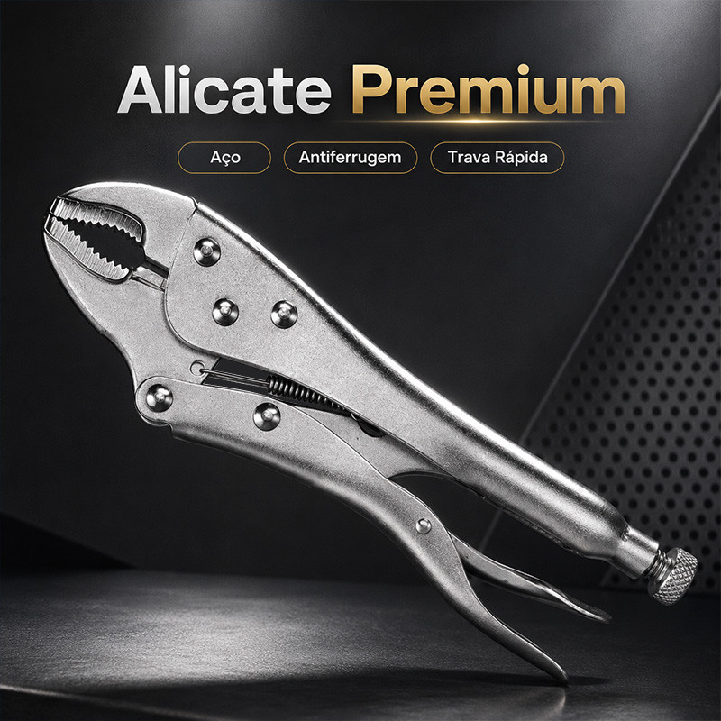 Mordente Curvo Alicate de Pressão 10 Pol 250mm Aço Carbono Robusto