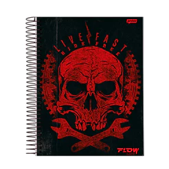 Caderno 20 Matéria Universitario Masculino 320 Folhas Flow - Jandaia MODELO:CAVEIRA