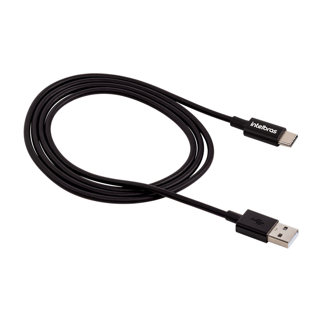 Cabo USB-C 1,2m PVC Preto Intelbras EUAC 12PP
