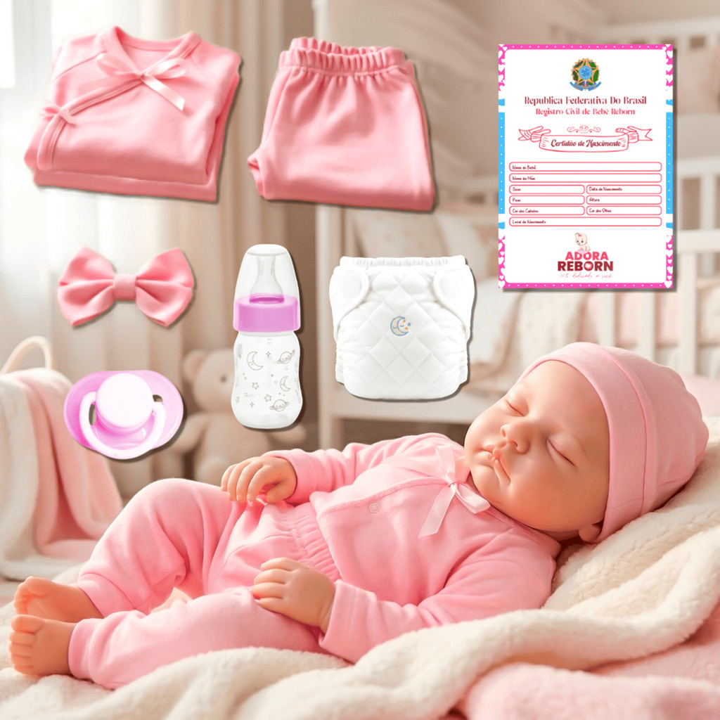 Bebê Boneca Reborn Livia Siliconada Realista Pode dar Banho em Promoção