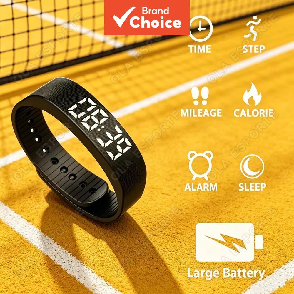 Relógio Inteligente Esportivo Pulseira de Vibração Despertador Monitoramento do Sono Pedômetro 24 Horas Recarregável