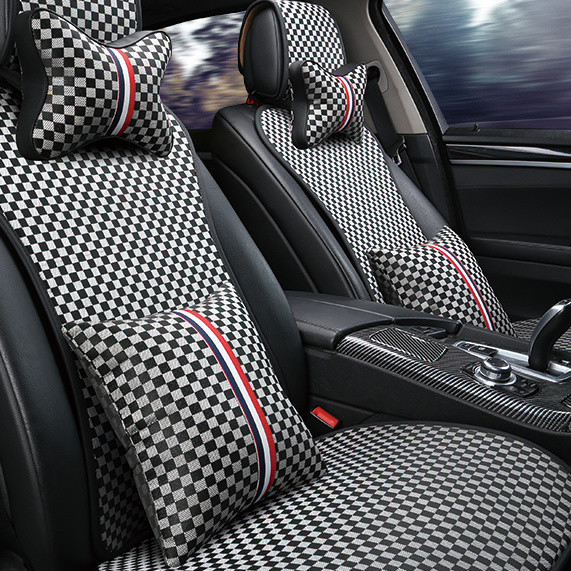 Novo estilo encosto de cabeça do carro apoio lombar quatro conjuntos um par pescoço apoio travesseiro almofada traseira 