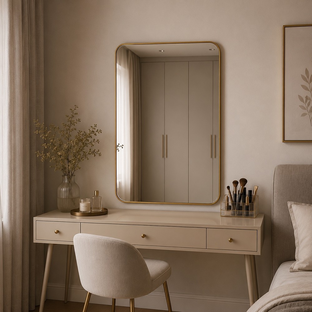 Espelho Decorativo Retangular 50x80 Sala Quarto Banheiro Closet