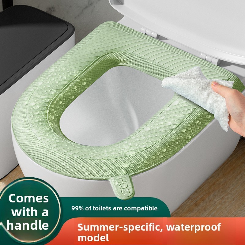 Capa De Assento De Vaso Sanitário À Prova D'água EVA De Alta Densidade , Limpeza Sem Água Limpável , Inverno Fofo