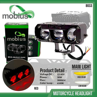 CAHAYA MATA PLUS DEVIL EYE SPOTLIGHT 3 Olhos Foco Branco Luz Amarela