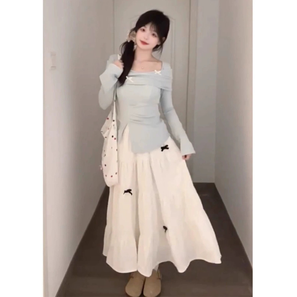 Início do outono roupas combinando um conjunto completo vestido feminino 2026 novo estilo pequeno estilo coreano usar el