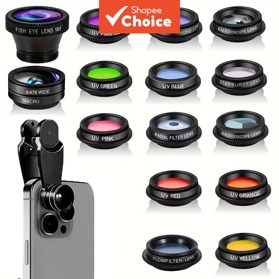 Kit de lentes para celular LIGINN 7/10/15 em 1, compatível com vários smartphones para fotografia, inclui grande-angular