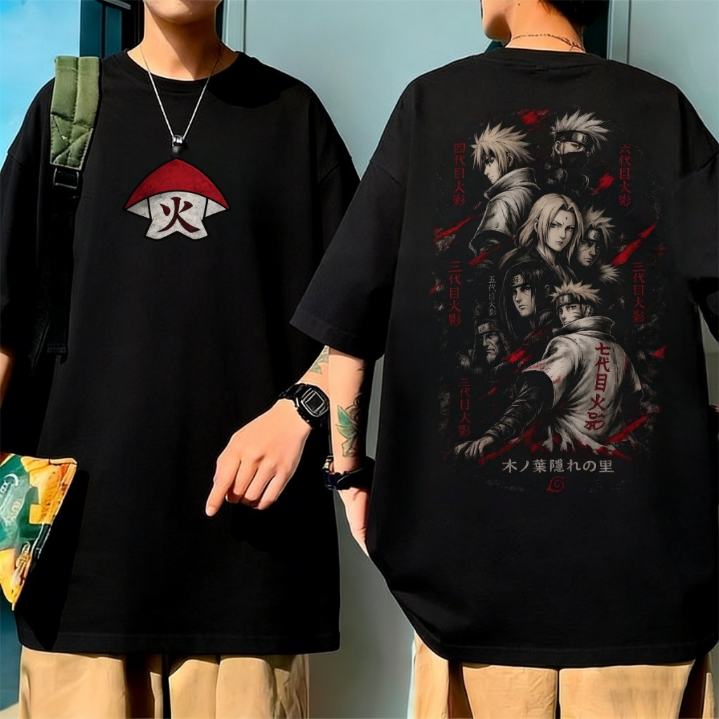 [Camiseta Premium em Algodão Puro]HYP Camiseta Anime Naruto Camisa Unissex Treino100% Algodão Lançamento - Envio Rápido